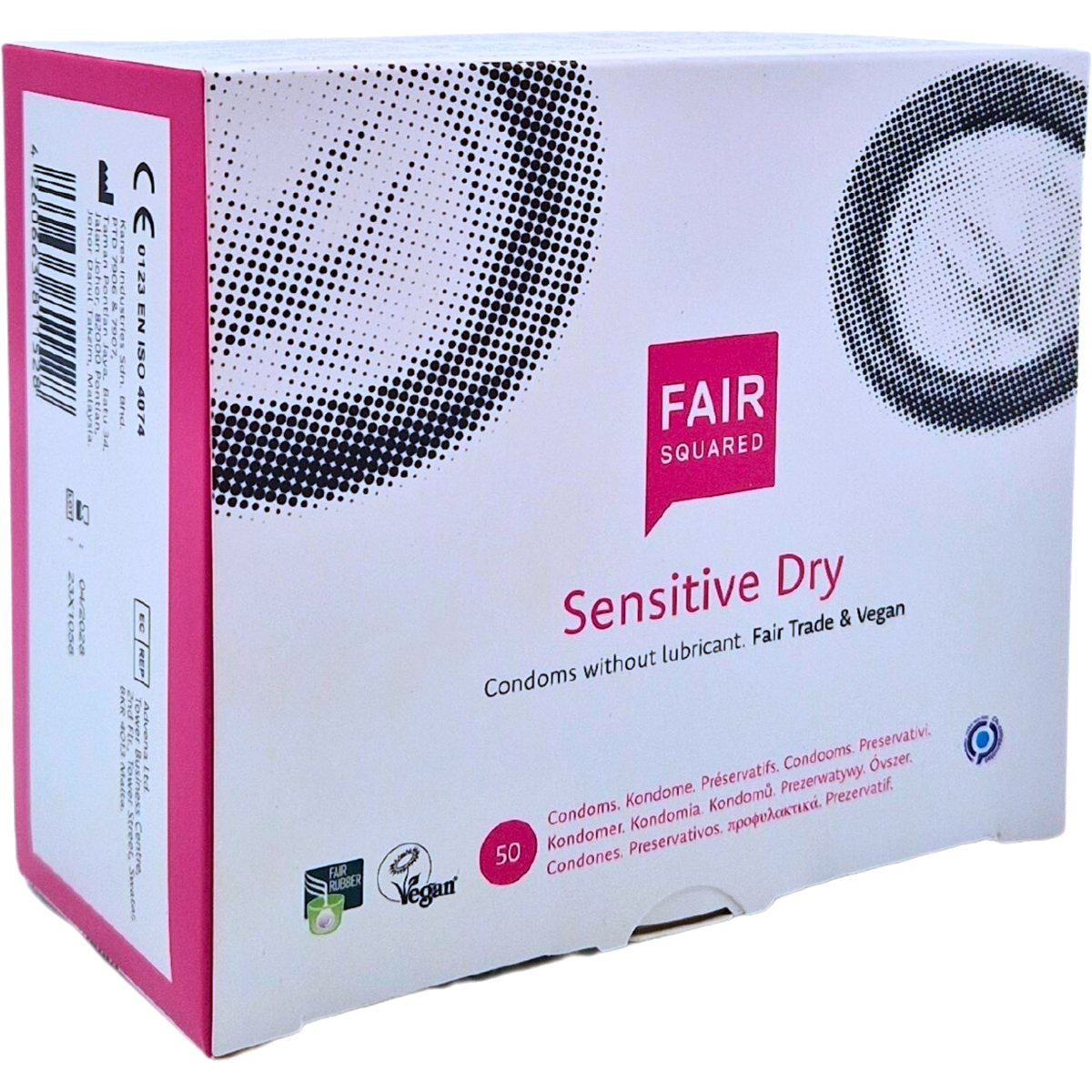 Fair Squared Sensitive Dry Box 50 | WorldCondoms Imagen principal del producto