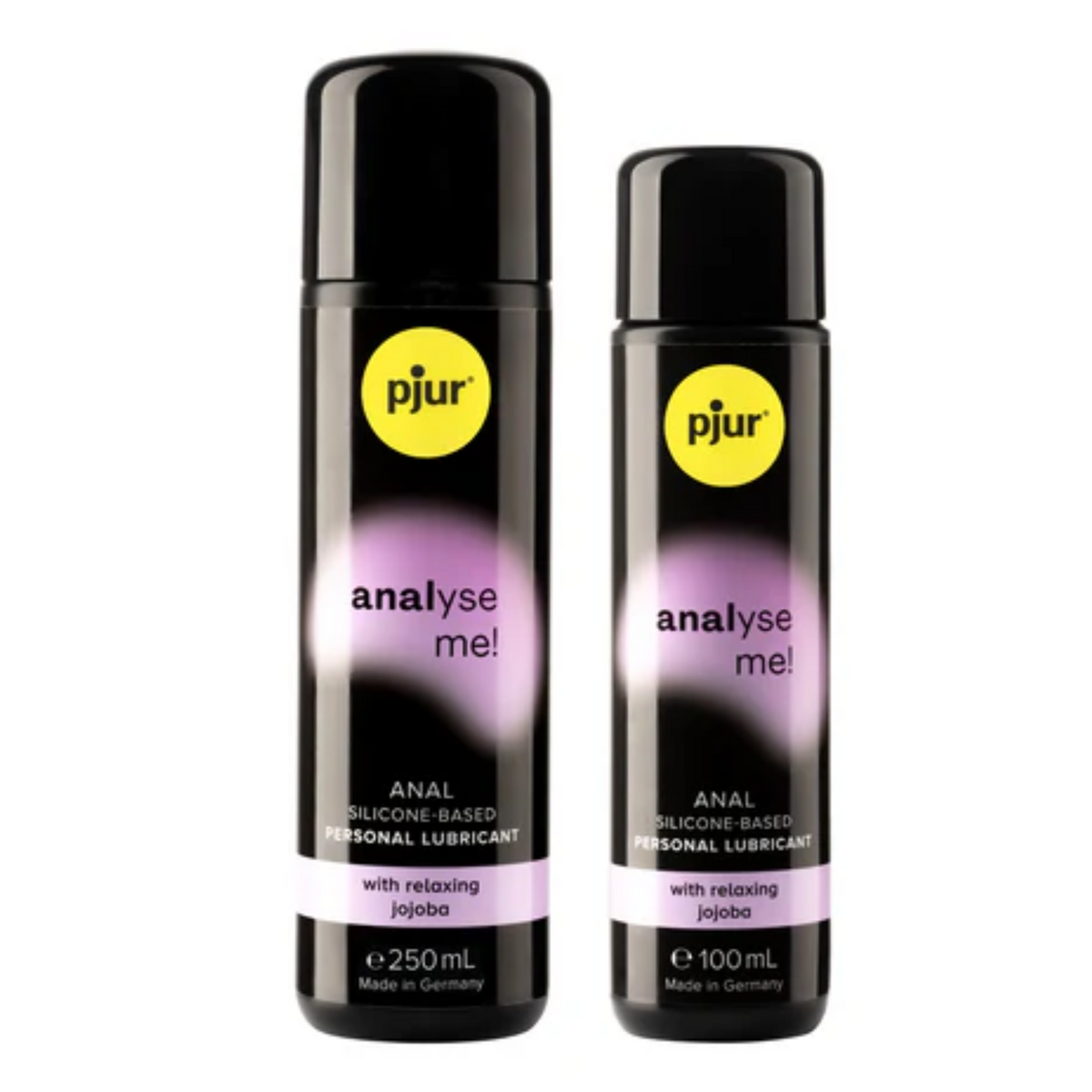 Two bottles of pjur Analysme Me! lubricant on a white background Imagen principal del producto