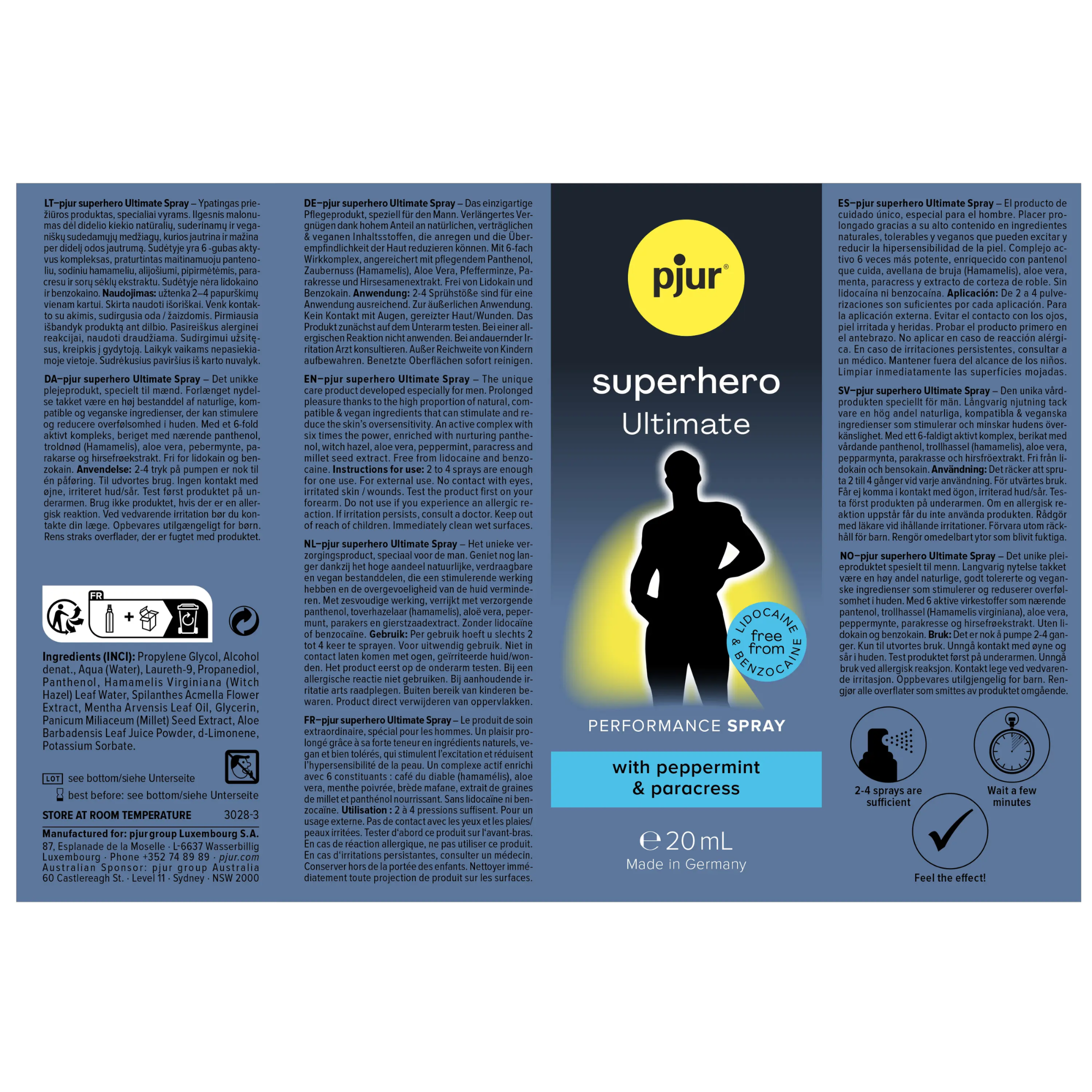 pjur Superhero Ultimate Menta y Berro 20 ml Imagen secundaria del producto
