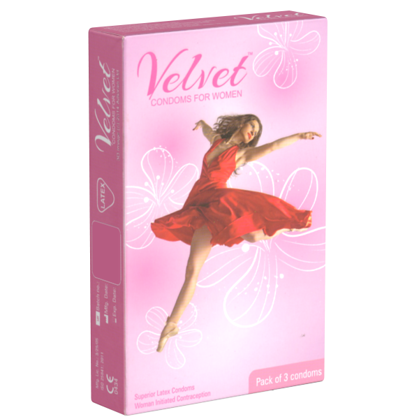 Velvet Condoms For Women Box 3 | WorldCondoms Imagen principal del producto