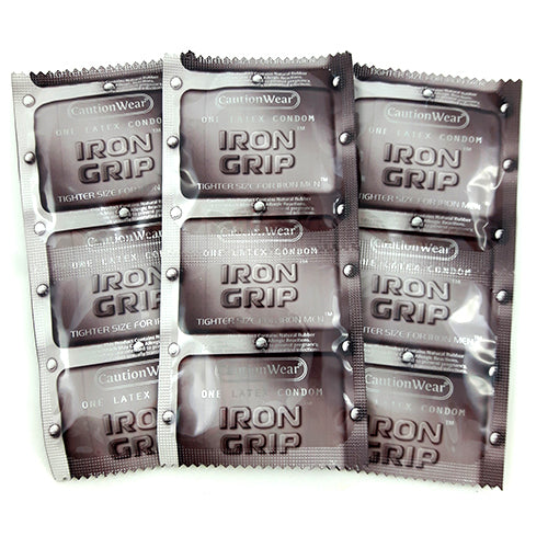 caution wear iron grip condoms 12 PCS