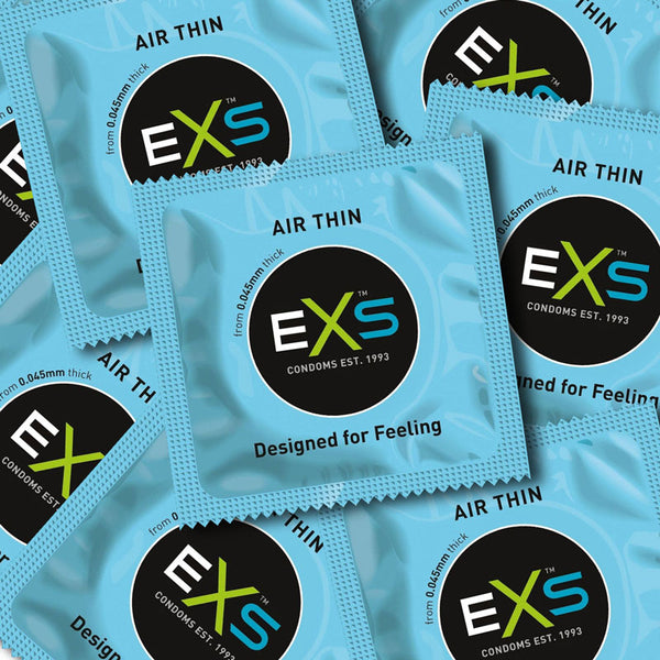 EXS Air Thin Condoms Flatlay | WorldCondoms