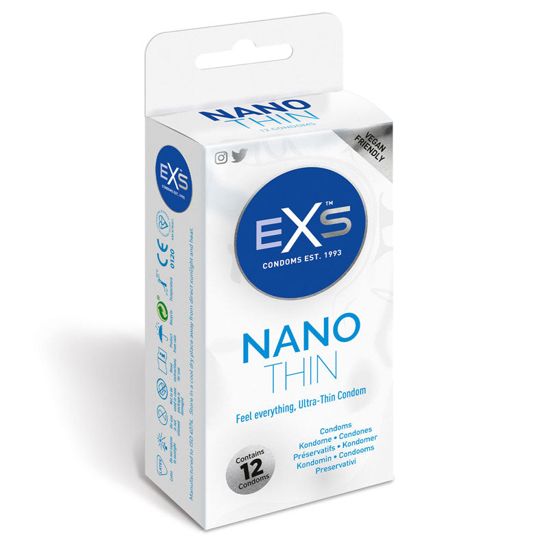 EXS Nano Thin Box 12 Front | WorldCondoms Imagen principal del producto