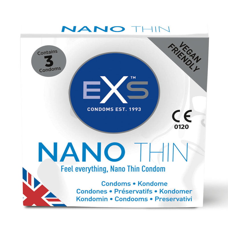 EXS Nano Thin Box 3 Front | WorldCondoms