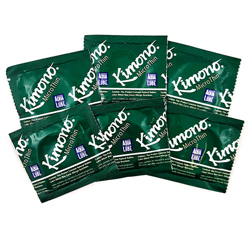 kimono microthin with aqua lube condoms 12 PCS