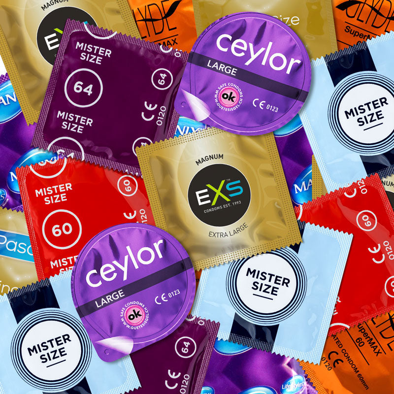 Paquete de muestra de preservativos más grandes