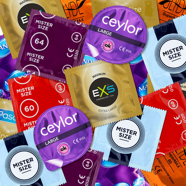 Paquete de muestra de preservativos más grandes