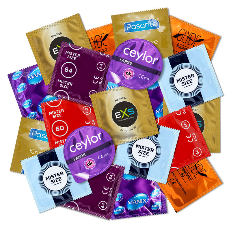 Paquete de muestra de preservativos más grandes