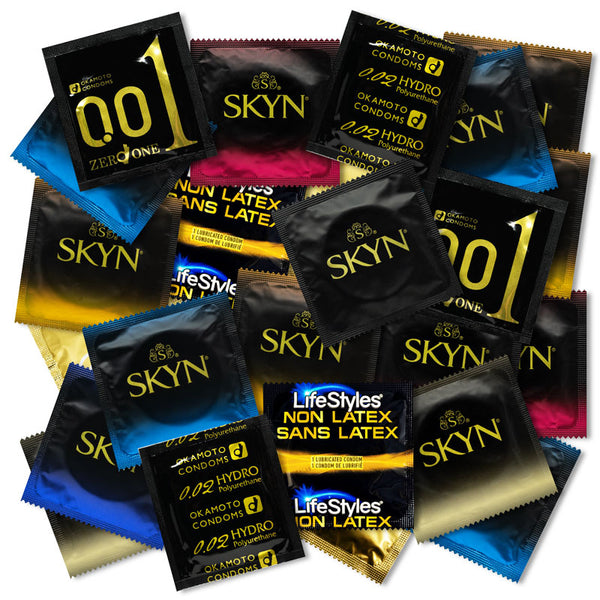Paquete de muestra de condones sin látex
