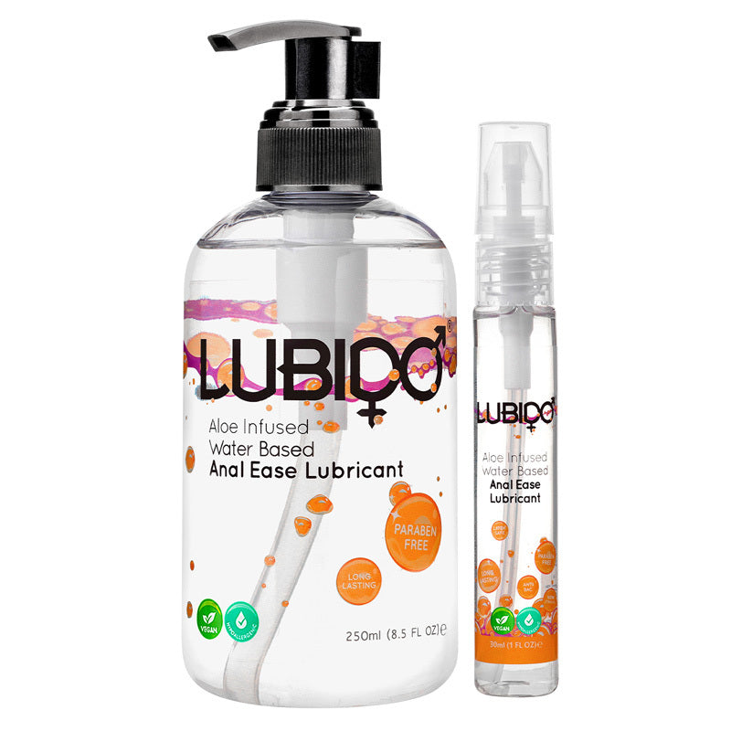 Lubido Anal Ease Aloe Infused Lubricant 250ml and 30ml Bottle Imagen principal del producto