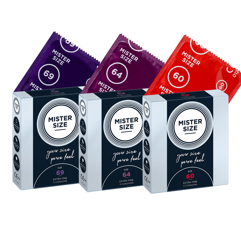 Mister Size Muestra de condones grandes 3 x paquete de 3