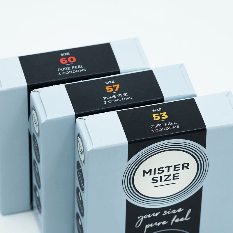 Muestra de preservativos regulares Mister Size 3 x 3 Paquete