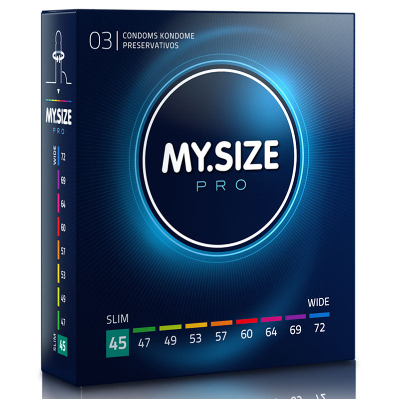 My.Size PRO 45mm Condoms Box 3 Front | WorldCondoms Imagen principal del producto