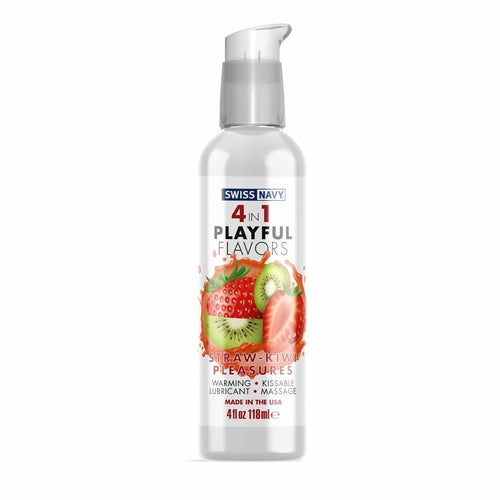 Swiss Navy 4 en 1 Placeres de fresa y kiwi