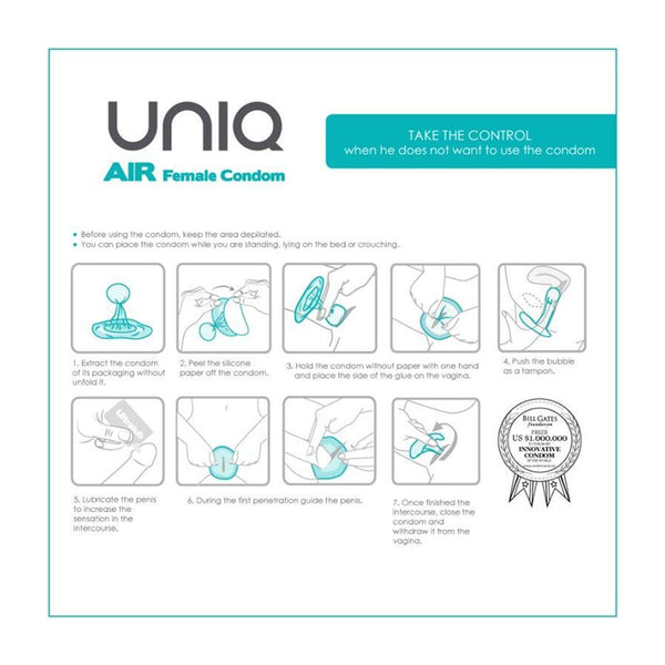 Uniq Air Female Condom Instruction | WorldCondoms
