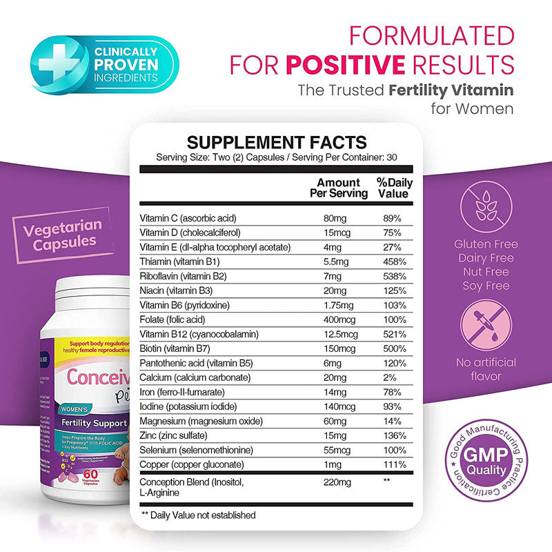 Sasmar Conceive Plus Women's Fertility Support 60 caps | WorldCondoms