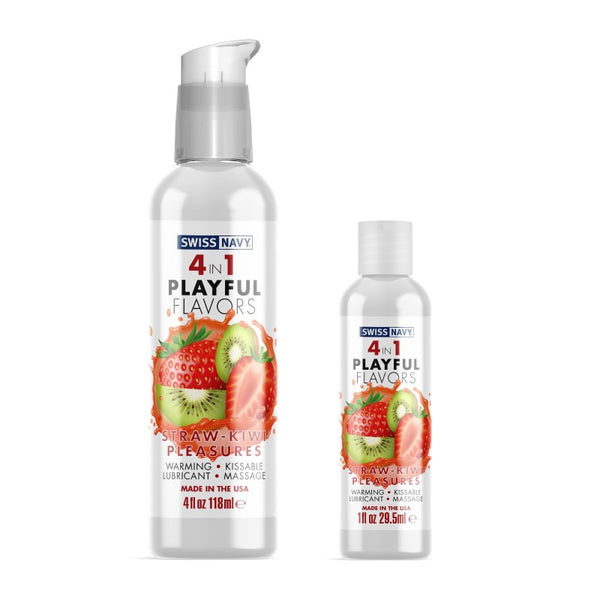 Swiss Navy 4 en 1 Placeres de fresa y kiwi